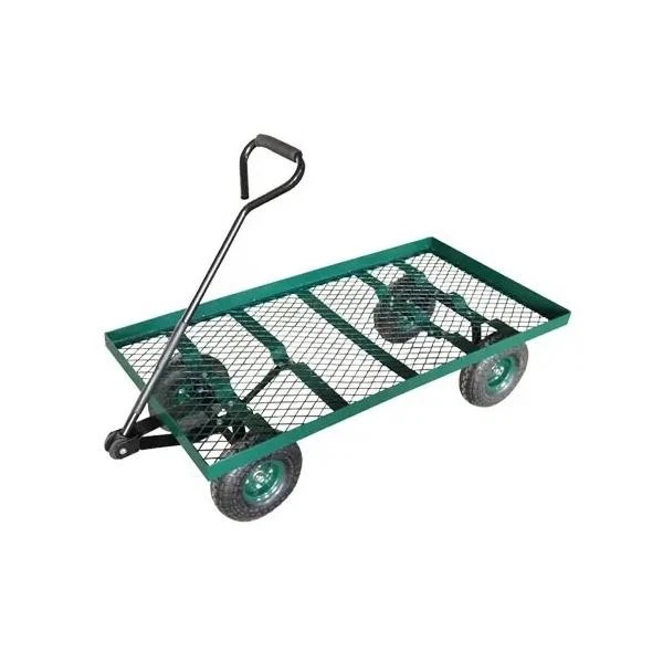 Metal Mesh Air Wheel Garden Tool Cart