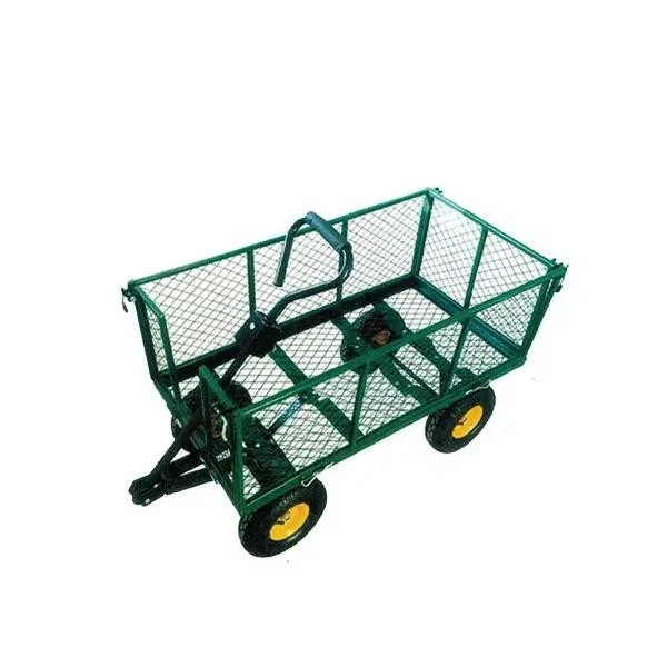 Metal Mesh Air Wheel Garden Tool Cart
