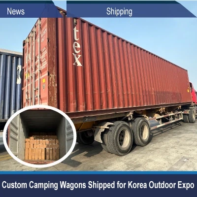 Wagon berkemah khusus dikirim ke Korea Outdoor Expo